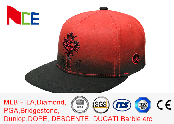 Red Tone Embroidery Cool Vintage Snapback Hats , Snapback Fitted Hats Durable