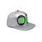 Hippop Flat Brim Snapback Hats 3D Embroidered Silvery 5 Panel Cap