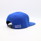Adult Flat Brim Snapback Hats Plastic Closure 6 Panels Blue Color