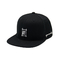 55cm Classic Black Flat Hat Adjustable Buckle Back Pure Cotton Snapback Hat