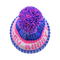 100% Acrylic Pom Knitted Fashion Beanie Hat Custom OEM Jacquard Logo