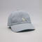 Curved Visor 6 Panel Baseball Cap With Matching Stitching And 6 Eyelets Embroidery Logo