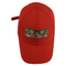 Good quality red 6 panel curved cap sublimation red hats