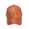 Color Blank Pu Leather 6 Panel Baseball Cap For Women Unconstructed Style