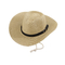 Fashionable Knitted Summer Cowboy Straw Hat With Embroidered Logo