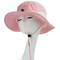 Unisex Custom Craft Silk Print Logo Fisherman Bucket Hat Leather Strap Buckle