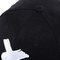 Six Panels 8cm Long Flat Brim Snapback Hats With Metal Buckle