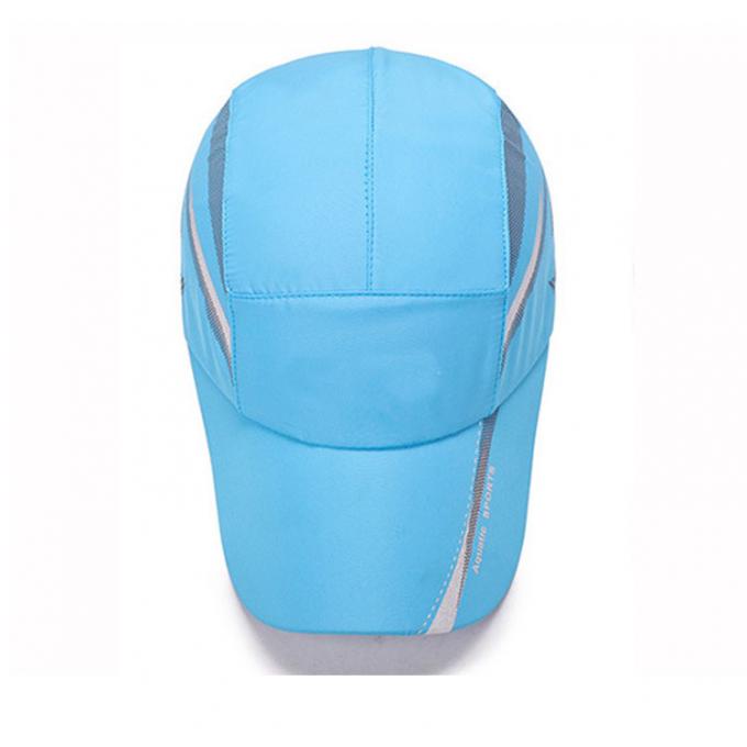 Outdoor 5 Panel Running Hat , Dryfit Fabric Foldable Summer Hat For Sports