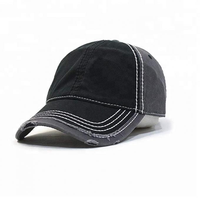 Distressed Style Mens Vintage Baseball Caps , Custom Short Bill