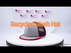 High Durability Contrast Stitching Flat Brim Mesh Cap