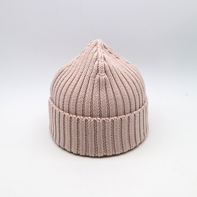 Ladies Cotton Knit Beanie Hats Winter Cold - Proof Pink