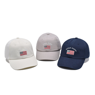 Custom American Flag Embroidered Baseball Caps 6 Panel Casual Baseball Cap Factory