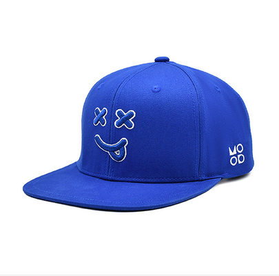 Custom Fitted Hat Unstructured Snapback Cap  3d Puff Embroidery  Blue Snapback Hats Caps