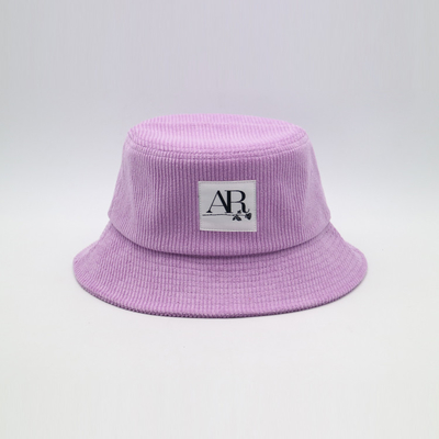 Whosales custom design corduroy winter fashion embroidered bucket hat with your own logo