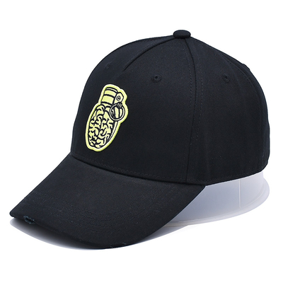 5 Panel Camper Sport Cap with Eyelets 2/4/6/None Black Color With Embroidery Logo