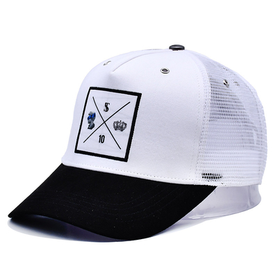 5 Panel Mesh Trucker Cap Hat High Profile Crown Customize Logo