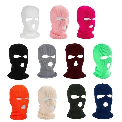 Full Face Cover Three Hole Knitted Mask Beanies Hat Balaclava Tactical Cycling Unisex Caps