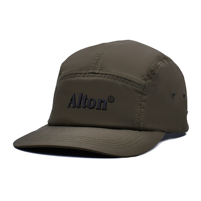 Cotton / Nylon / Polyester 5 Panel Camper Hat With Customized Eyelets