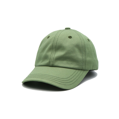 Customize Color Unstructured Front Panel Cotton Baseball Cap With Fabric Matched Stitching