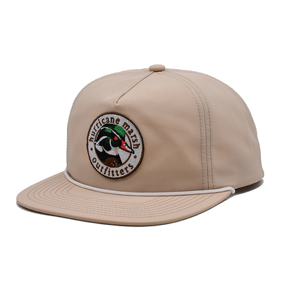 Breathable Lightweight Snapback Caps with Plastic Closure And Embroidery Patch