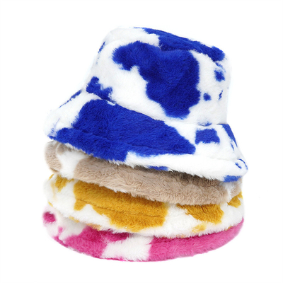 Outdoor women winter warm Faux Fur Fluffy Bucket Hat  Soft Velvet Furry Fisherman Caps Girl Fashion Panama