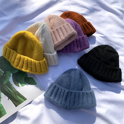 Winter Knit Beanie Hats Warm Soft Caps Outdoor Sport Casual Style Customizable Beanies
