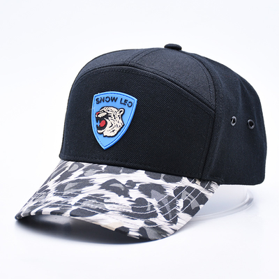 Oem Wholesale Rubber Patch Baseball Cap Custom Logo Embroidered 7 Panel Baseball Hat Manufacturer