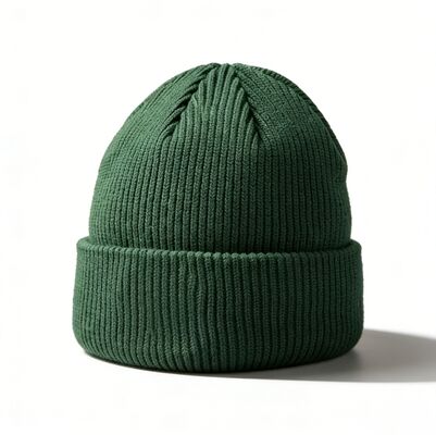 Custom Embroidery Knit Beanie Hat with Adult Circumference and Acrylic Material for Winter Warmth