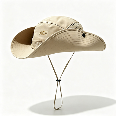 Lightweight Breathable Outdoor Boonie Hat with Wide Brim Sun Protection for Hiking Camping and Fishing