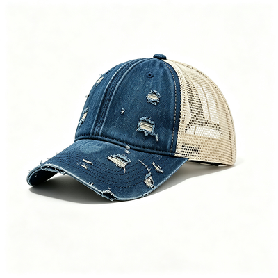 High Profile 6 Panel Trucker Cap featuring cotton fabric ideal for outdoor activities casual fashion and team branding