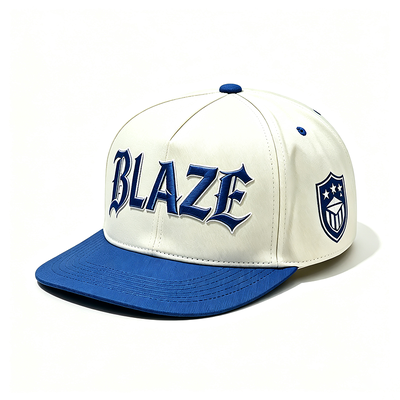 High Durability Flat Brim Snapback Hats Customized Logo in Royal Blue or Any Colors Ideal for Corporate Events Promotions and Team Uniforms