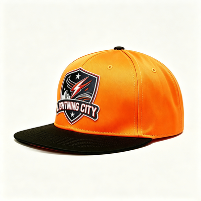 Orange snapback caps flat visor snapback hats in assorted colors perfect for bulk purchase and customization