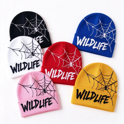 Wildlife Spider Web Beanie Crafted for Street Style Soft Warm Headwear Offering Comfort and Durability