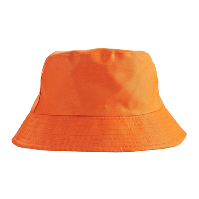 Personalised Orange Youth Bucket Hat , Solid Color Vented Urban Bucket Hats