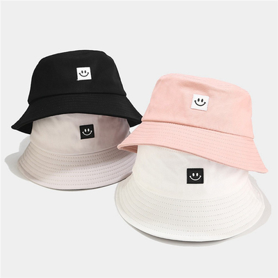 Women Smile Print Muts Fisherman Bucket Hat Casquette Sunscreen Outdoor Sombrero