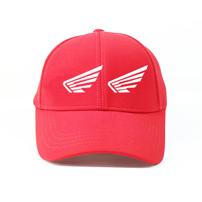High Quality Ladder cloth red Customize rubber printing wings Logo baseball sports Hats Caps