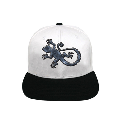 High quality Custom design flat brim black and white special animal logo snapabck hats caps