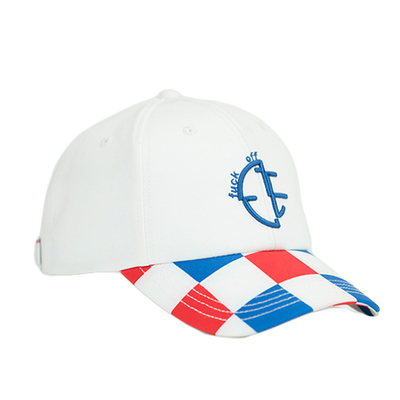 ACE 3d Embroidery Logo Custom Golf Caps / White Cotton Baseball Cap