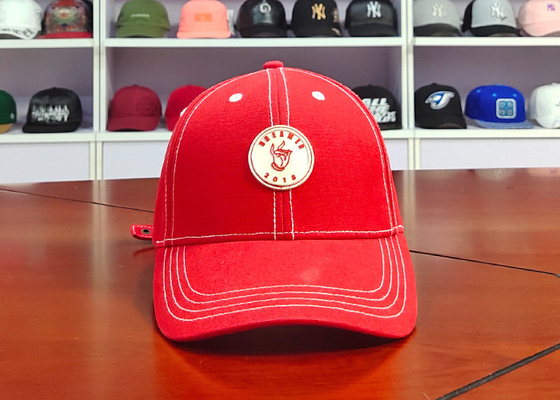 ACE Men Women Solid Color Custom Rubber Patch Logo Baseball Sports Curve Peak Bill Cap Hat