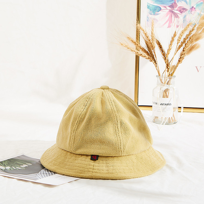 Winter 58cm Terry Towel Bucket Hats With Customized Label