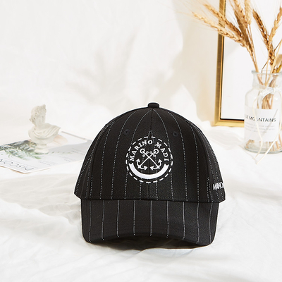 Black 50cm Embroidered Baseball Caps With Metal Buckle