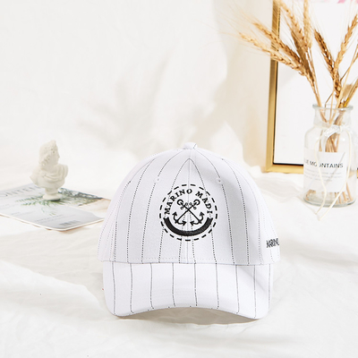 Marino Madi Hip Hop Embroidered Baseball Caps White Color Black Strip