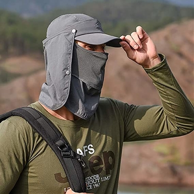 58cm Outdoor Sport Hats With Mask Ear Protection Fleece Cap Washable