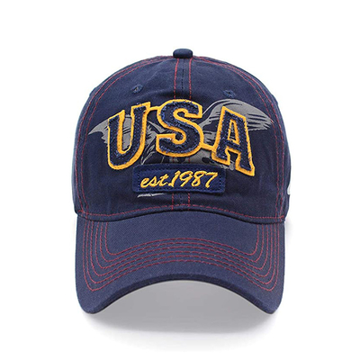 Customize Six Panels Embroidered Baseball Caps 54Cm For Kids