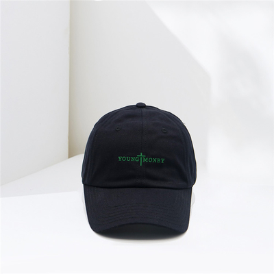 6 Panels Sports Dad Hats With Long Strap Back Closure