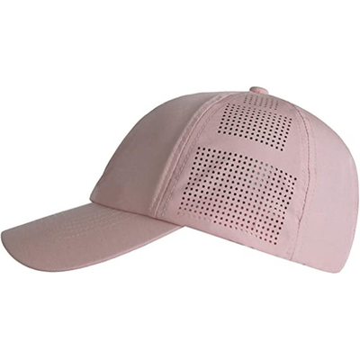 100% Polyester Printed Baseball Caps Curve Brim Laser Cut Hole Perforated Sport Hip Hop