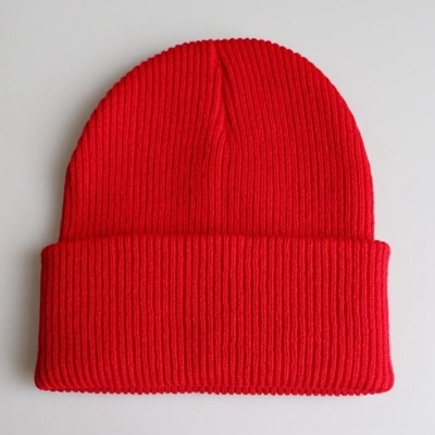 Solid Color Unisex Knit Beanie Hats Keep Warm Crimp Hip Hop Striped Cap