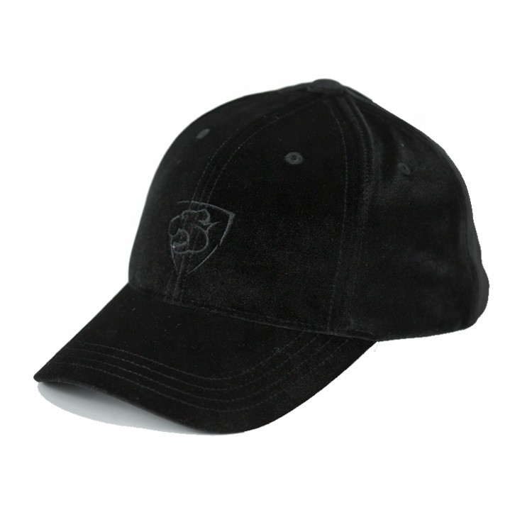 Unisex Fitted Unstructured Baseball Caps , Black Velvet Baseball Hat ...