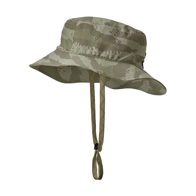 Adjustable Folding Outdoor Boonie Hat , Men Beach Sunshade Camo Bucket