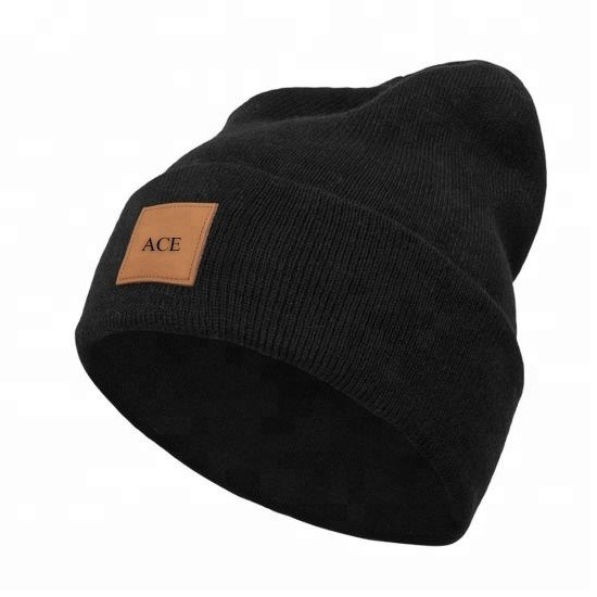 leather beanie hat